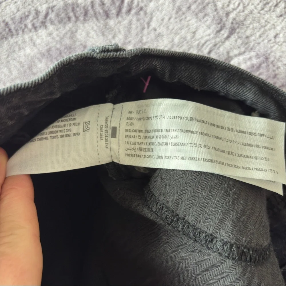 Abercrombie & Fitch Women's Gray Straight Leg Jeans Low Rise 29/8R - Picture 9 of 12
